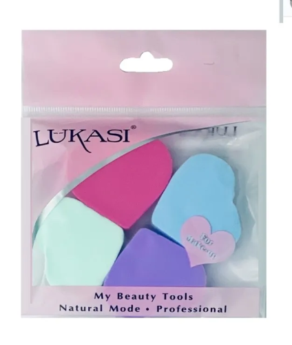 Набор спонжей для нанесения макияжа 4шт Сердечки EL231106088